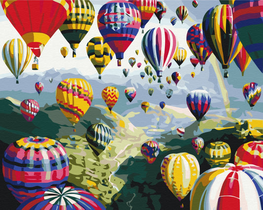 Colourful Balloons Painting by Numbers set