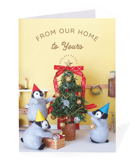 Our Home To Yours Penguins Christmas Card