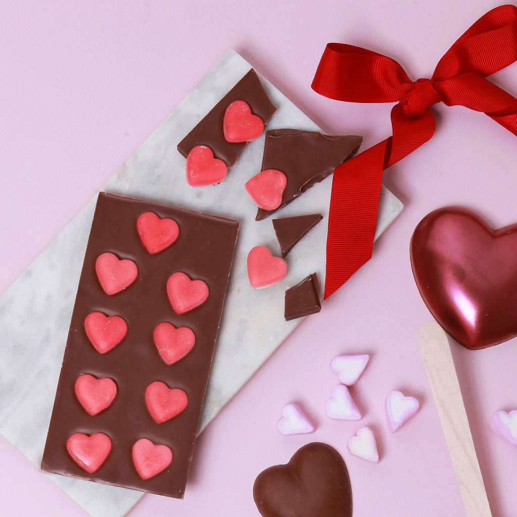 COCOBA JELLY HEARTS MILK CHOCOLATE BAR