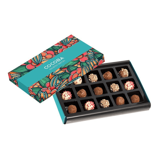 COCOBA 15 ASSORTED CHOCOLATE TRUFFLES GIFT BOX