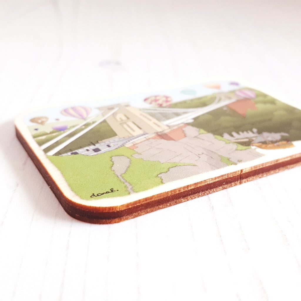 Bristol Wooden Magnet - Gorgeous Bristol Suspension Bridge