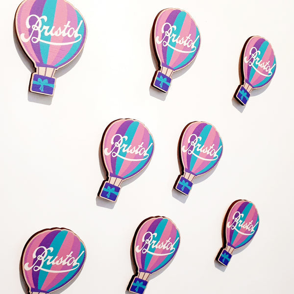 Special Edition Bristol Scroll Balloon Wooden Magnet
