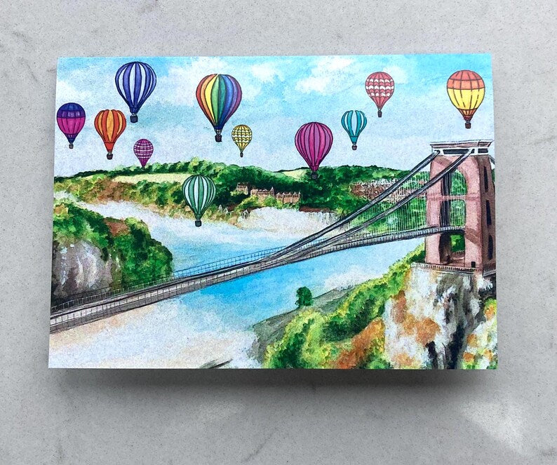 Hannah Stiles Bristol Balloon fiesta greeting card
