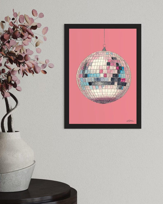 Hannah Stiles Pink Glitter Ball A4
