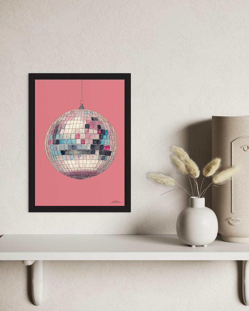 Hannah Stiles Pink Glitter Ball A4