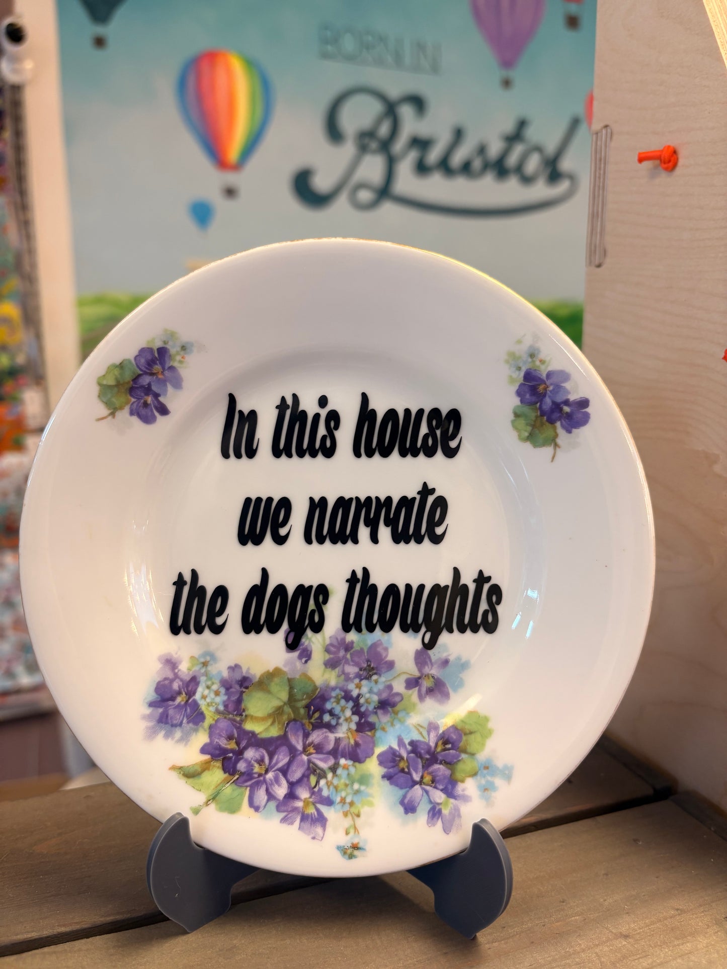 Vintage Vulgar Emporium In this house we narrate the dogs thoughts