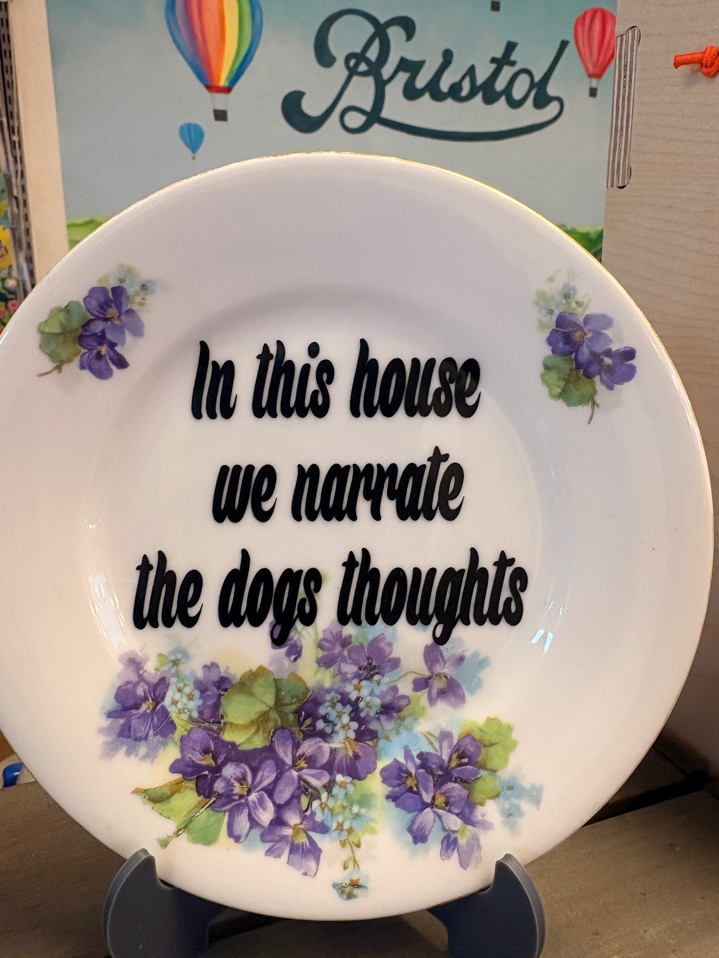 Vintage Vulgar Emporium In this house we narrate the dogs thoughts
