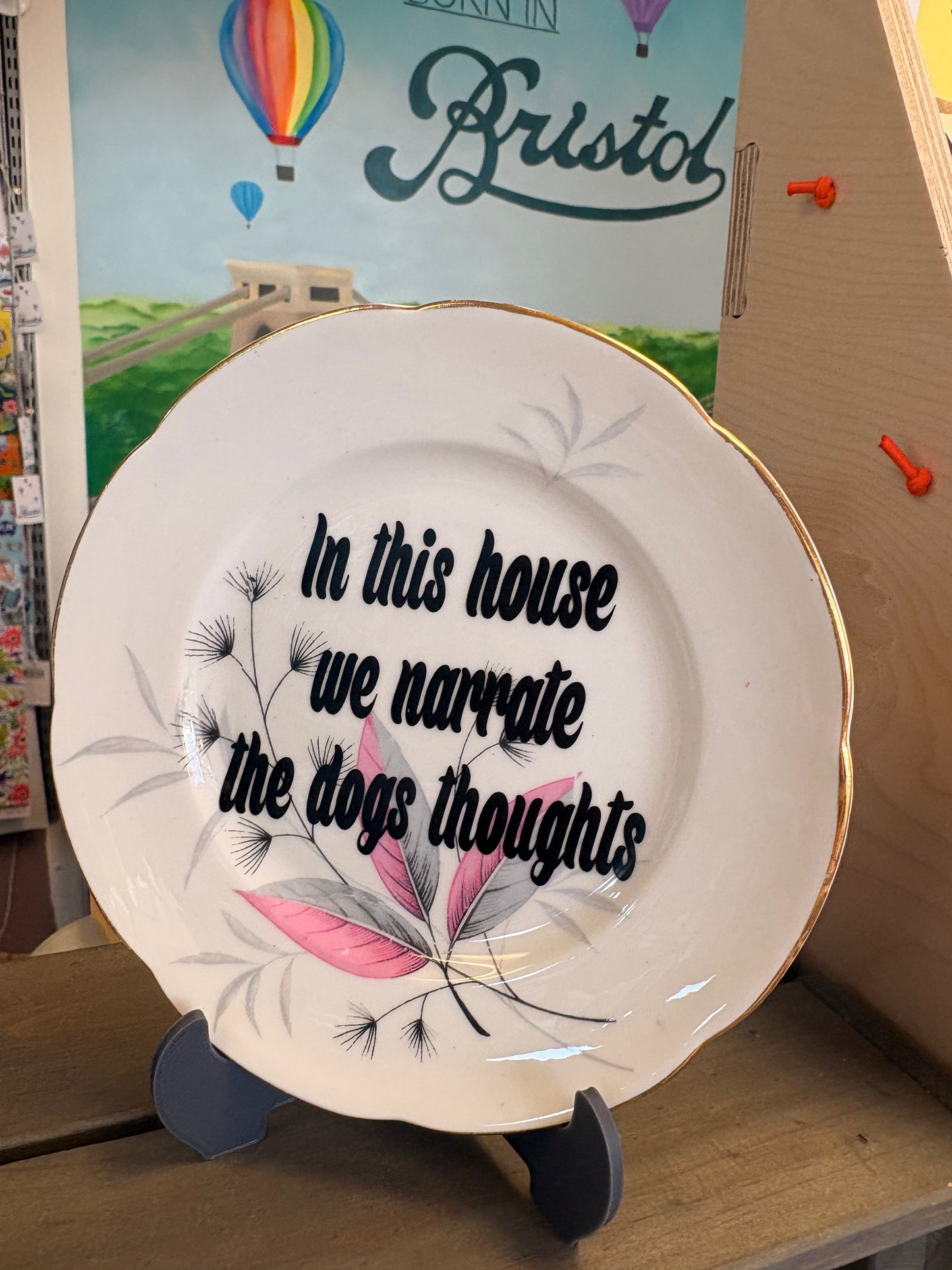 Vintage Vulgar Emporium In this house we narrate the dogs thoughts