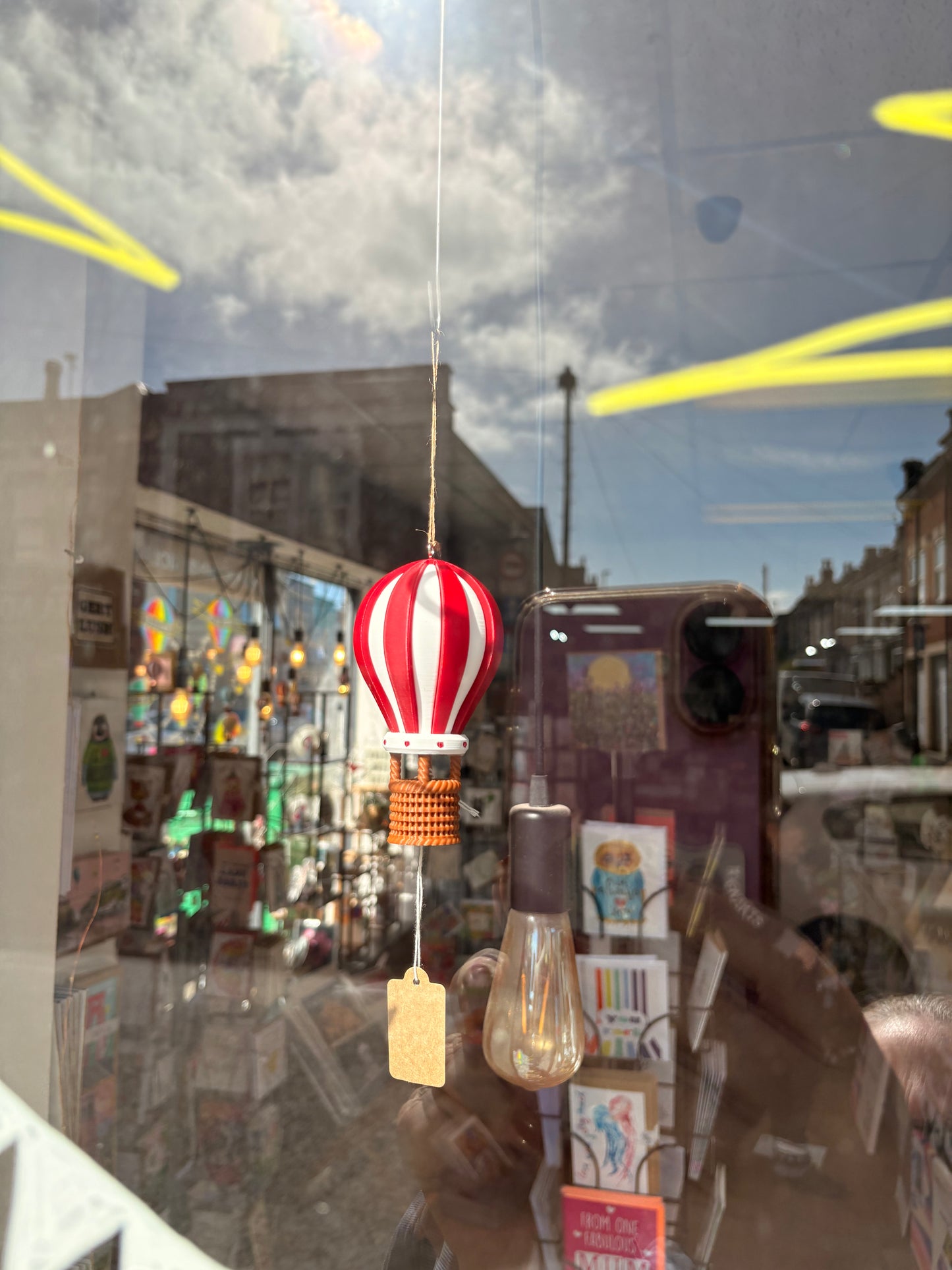 3D Printed Hot Air Balloon Decoration (11cm) | Colourful Hanging or Freestanding Balloon Ornament | Unique Gift UK